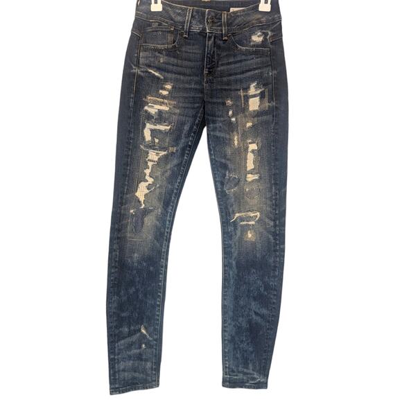 G-Star Raw Lynn Mid Skinny Distressed Jeans sz 26W/30L - Picture 1 of 7